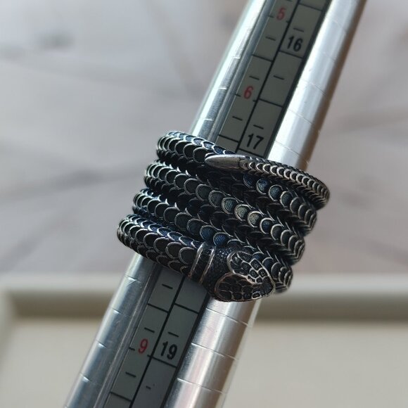 Gucci Garden Snake Wrap ring 925 Sterling Silver size US 7.5 - Picture 13 of 15